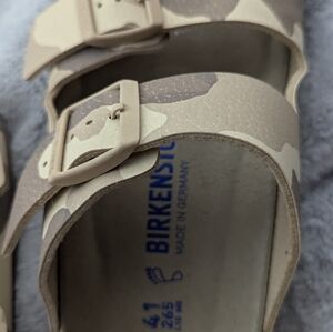 Birkenstock camo sandals